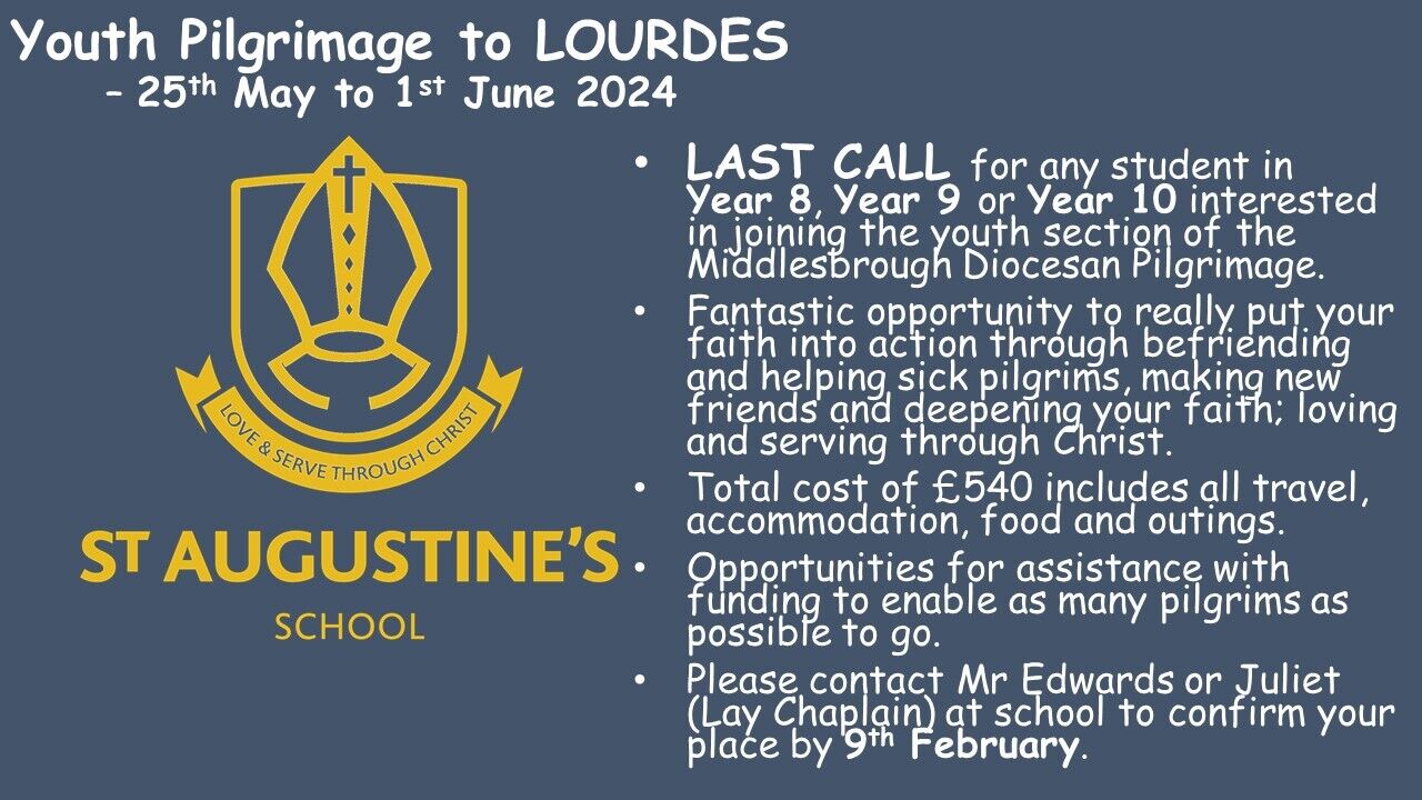 Last Call Lourdes to parents